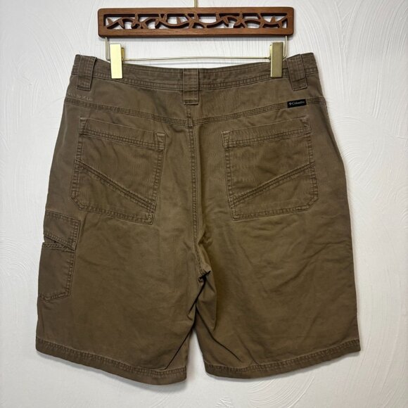 Columbia Mid-Length Shorts Brown Solid Casual Pockets Basic Work Outdoor Men 36 - Picture 5 of 5